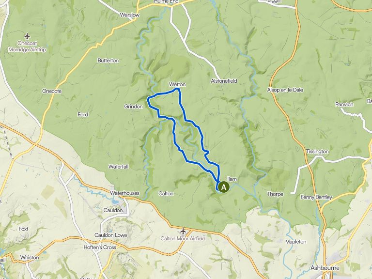 Throwley Old Hall & Wetton loop from Ilam Park — Peak District National ...